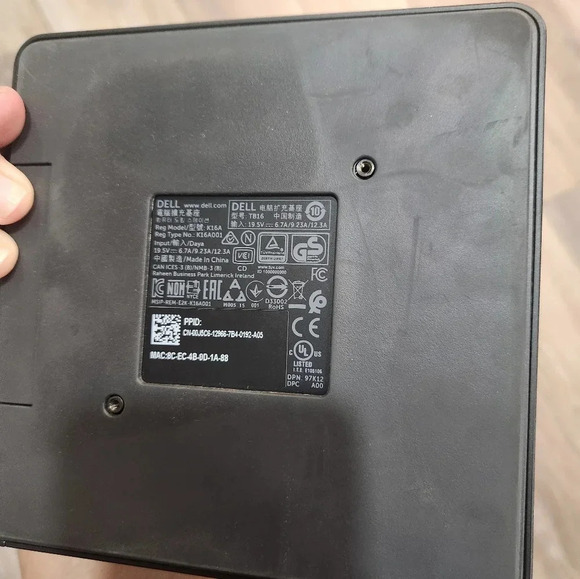 Dell TB16 K16A USB-C Thunderbolt 3 Dock Station No AC Adapter - Picture 5 of 6